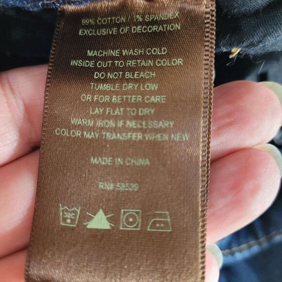 Kut from the Kloth Jeans 14 Dark Wash High-rise Stretch Contrast Stitching Bling - Picture 16 of 17